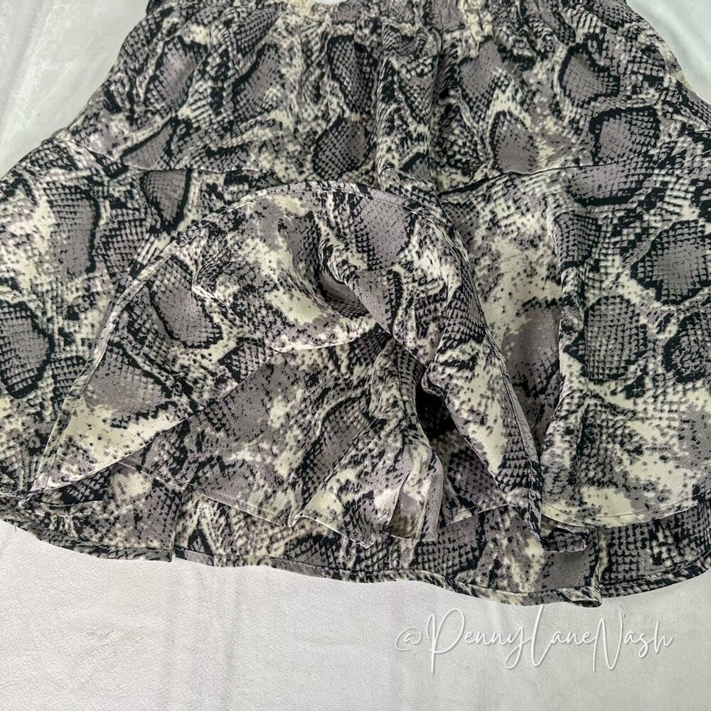 Vestique Snake Print Tie Waist Skort Skirt - Picture 6 of 8